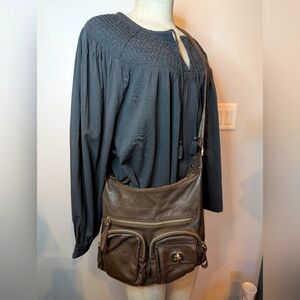 Danier Brown Vegan Leather Crossbody/Shoulder bag NWOT